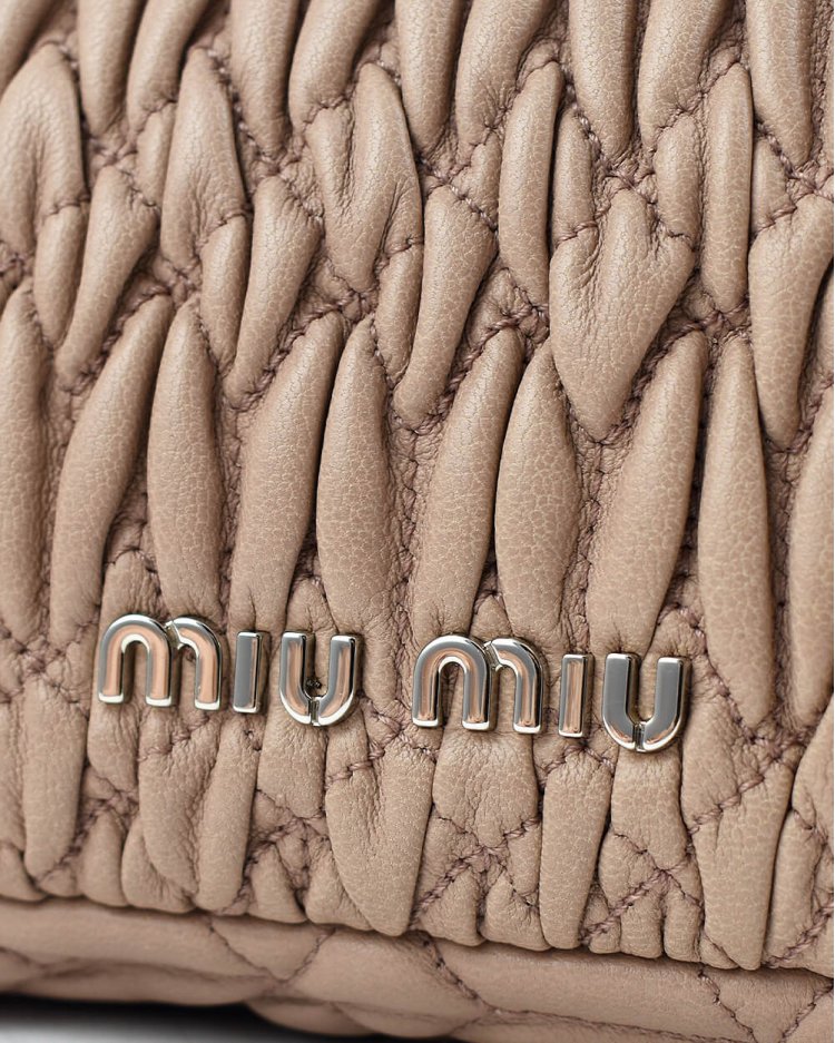 Bolsa Miu Miu original Iconic Crystal rosa feminina